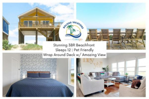 YELLOW ROSE! Stunning Beachfront 3BR w Wrap Around Deck & Amazing views